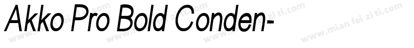 Akko Pro Bold Conden字体转换